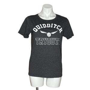 Warner Bros Harry Potter Quidditch Try Outs Gray Graphic T Shirt
